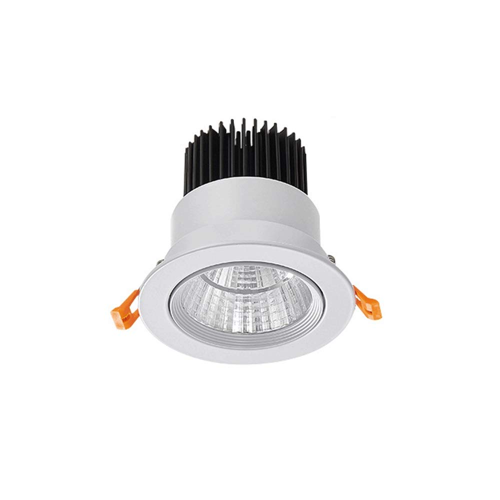 Reflektor wpuszczany LED 3W-40 W, okrągły, kąt obrotu, możliwość ściemniania, cienki, biały, trójkolorowy (3000K, 4000K, 5000K), uchwyt ścienny z przyssawką, oświetlenie wewnętrzne, ciepłe i zimne
