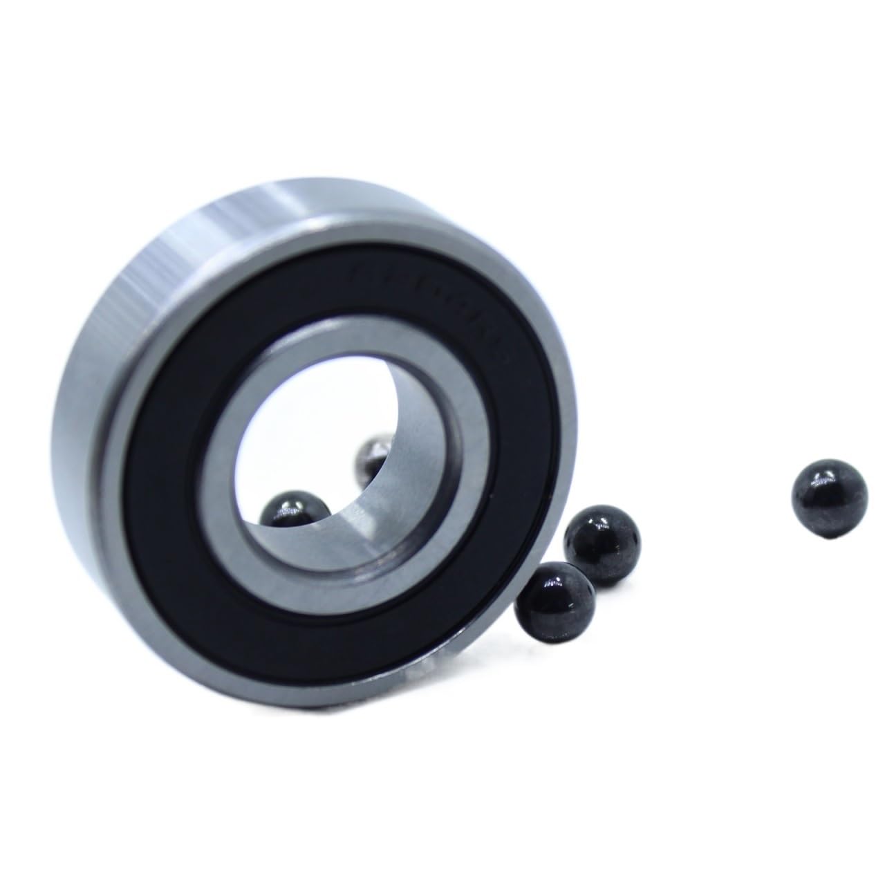 DUKUTS R4-2RS Hybrid Ceramic Bearing 6.35 * 15.875 * 4.97 mm ABEC-1 (1 PC) Industry Motor Spindle R4 Hybrids Si3N4 Ball Bearings 3NC R4RS