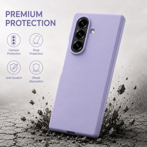 Image of amazon basics Slim Matte Hard PC Back Cover Case for Samsung Galaxy Z FOLD 8 Ultra with Integrated Hinge Protection and Smooth Anti-Fingerprint Finish (Midnight Purple)
