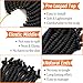 8 Packs Short Bob Spring Twist Crochet Hair 6Inch Pretwisted Passion Twist Hair Pre Looped Crochet Braids Hair for Black Women (6 Inch, 1B#)