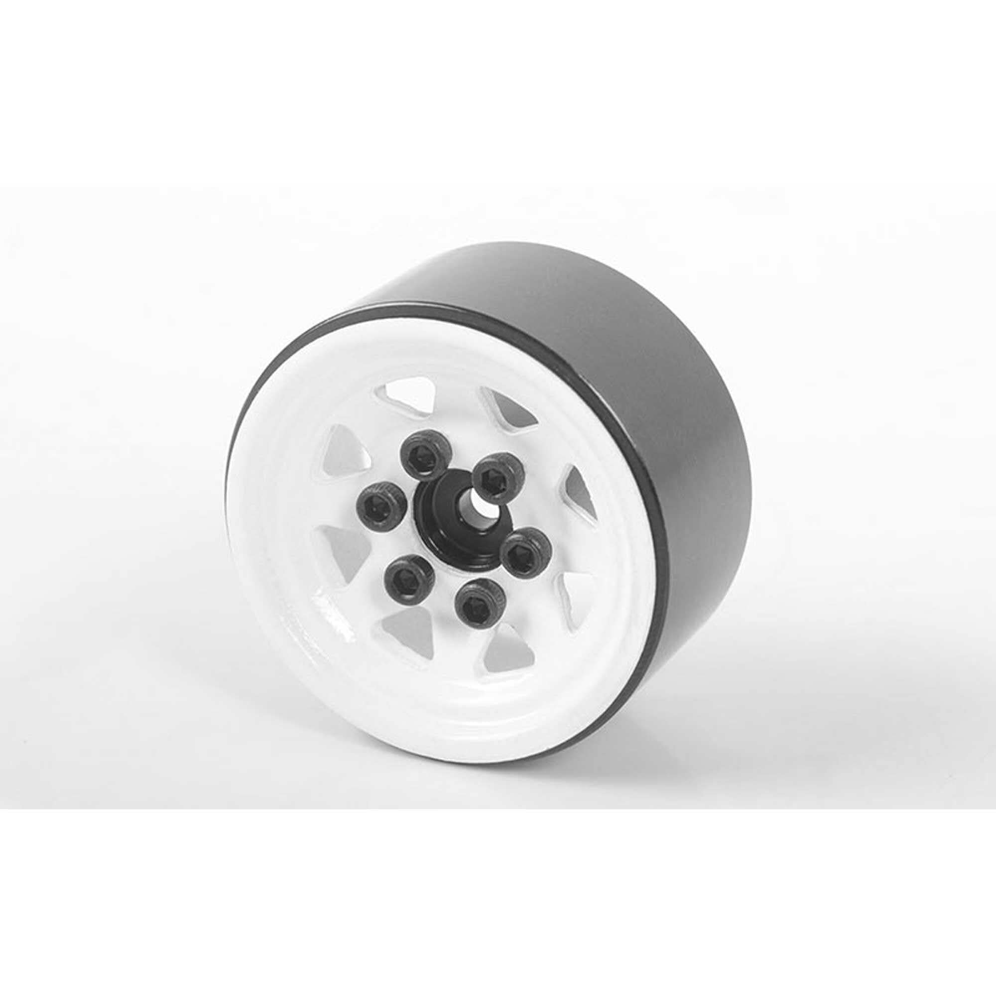 RC4WD Stamped Steel 1.0' Stock Beadlock Wheels White RC4ZW0111