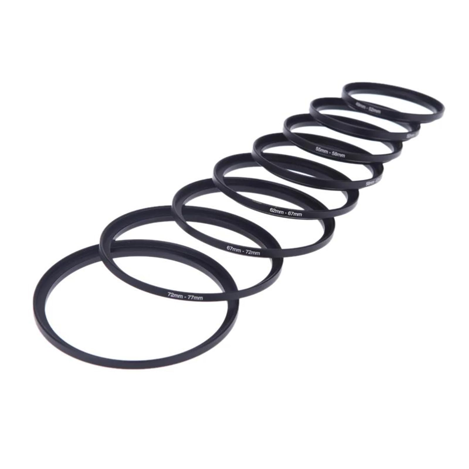 Kit de Bague d'Adaptation pour Filtre de Caméra, Adaptateur d'Objectif en Métal, Diamètre de 37 mm à 82 mm