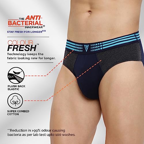Image of Van Heusen Men Anti Bacterial Briefs - Colour Fresh, Moisture Wicking