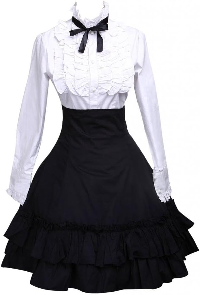 Hugme Long Sleeves and Black Lolita Skirt Outfits