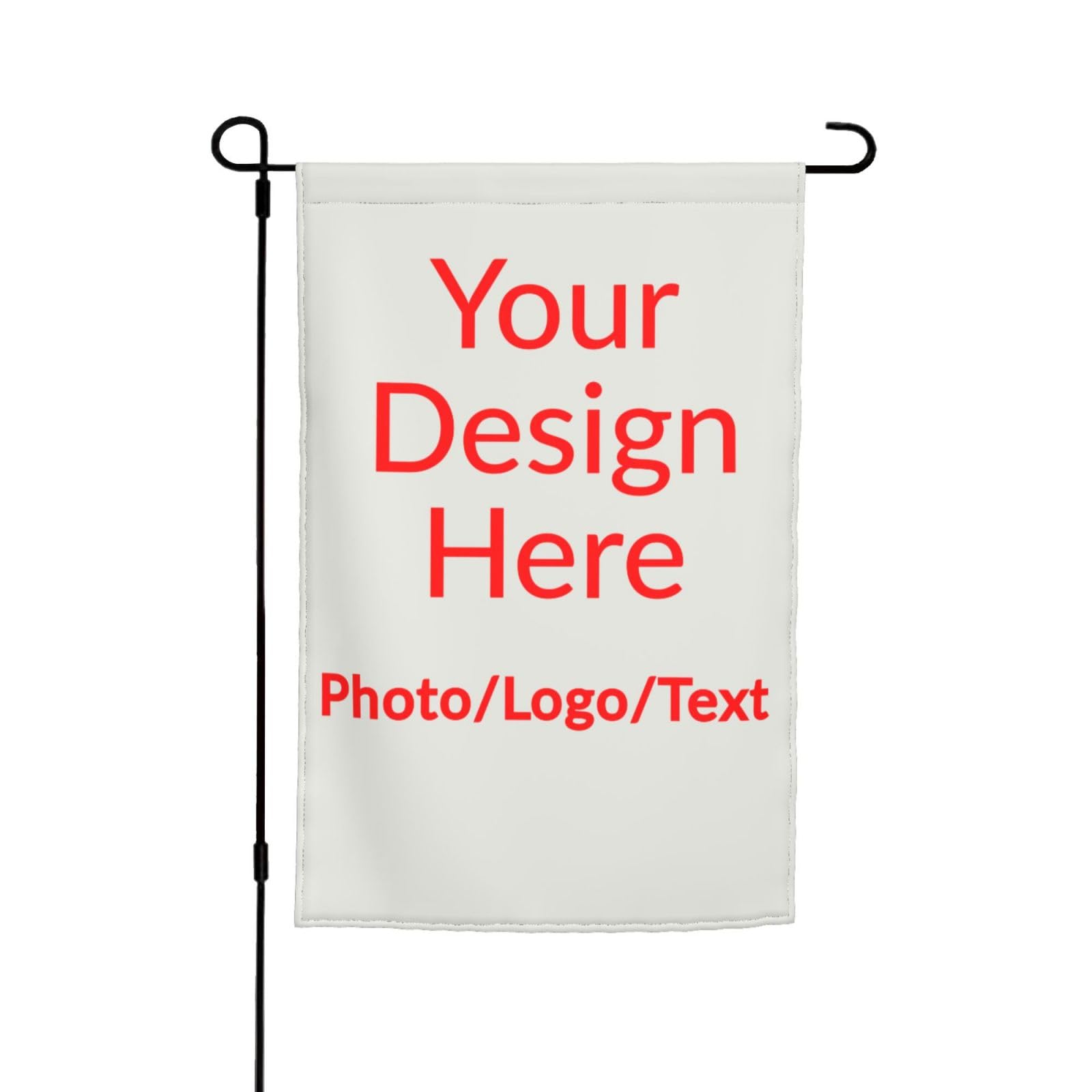 Custom Garden Flag Personalized Yard Flag with Photo Logo Text 12x18inch Design Double Sided Flag for Outdoor Lawn Patio Home Decor
