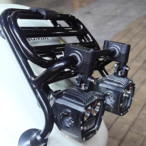 Soporte de foco de motocicleta y barra de luz ajustable para defensa de moto y barra ATV UTV 7