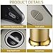 Automatic Soap Dispenser Touchless IPX4 280ml Gold Soap Dispenser with Infrared Sensor & Visual Window Quantitative Battery Powered Stainless Steel Soap Dispenser for Kitchen Bathroom
