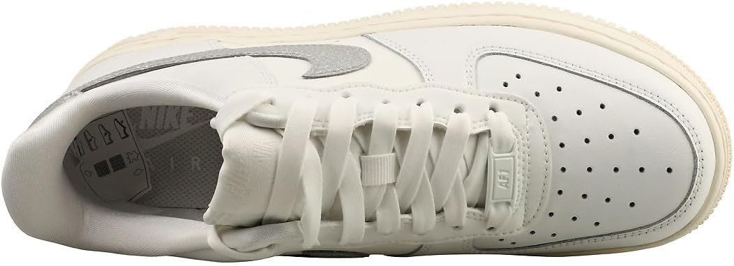 Nike Air Force 1 Womens ESS TRND Summit White/Metallic Silver Size 6.5 - Image 8