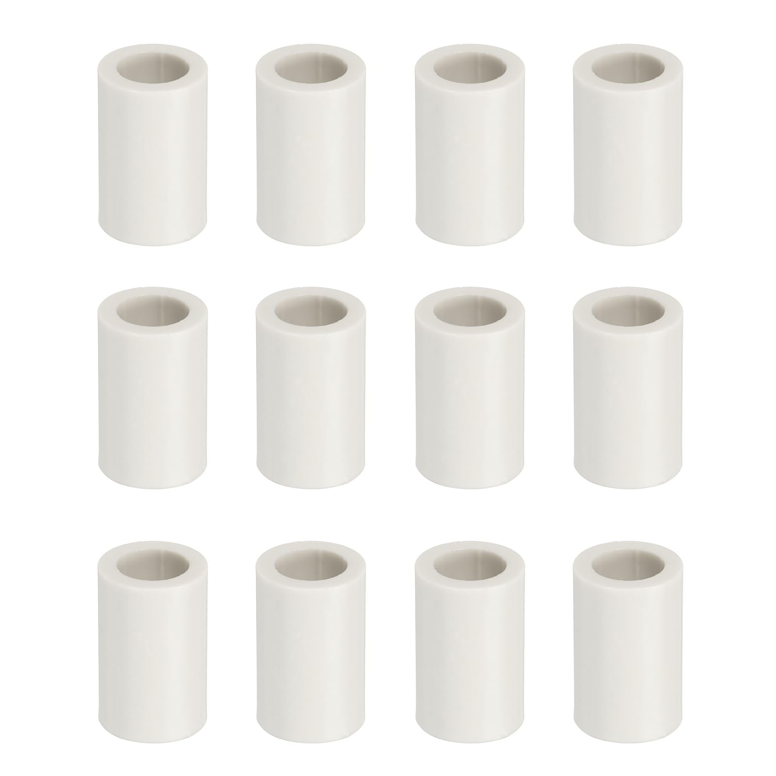 YELARXI Billiard Cue Ferrules, Pool Cue Ferrule Snooker Pool Stick Tips Replacement Accessories & 24Pcs & 12x20mm &White - Fitting for (Billiards Stick/Pool Hall)