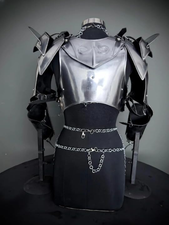 NauticalMart Medieval Knight Women's Body Armor, Lady Chainmail Armor Set, Medieval Chainmail LARP Cosplay Fantasy Women’s Knight Armor Set