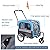 Aosom Elite-Jr 2-in-1 Dog Pet Bicycle Trailer/Jogging Stroller with 360-Degree Swivel Wheels & Large Easy Entry, Blue