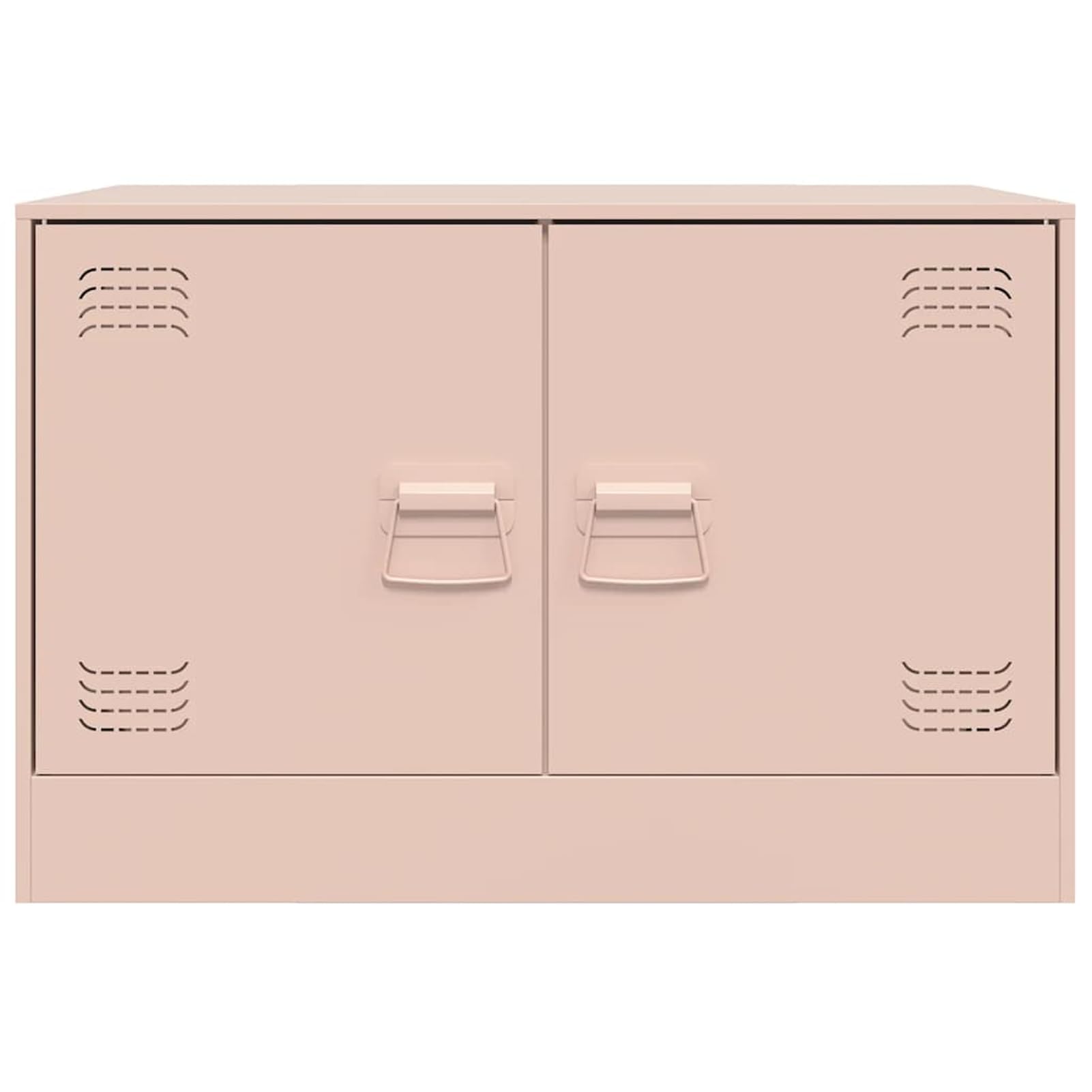 Gecheer TV-Schränke 2 STK. Rosa 67x39x44 cm Stahl, Moderne TV Lowboard Wohnwand Fernsehschrank für Home-Cinema Gamerzimmer Wohnungen Büro841634