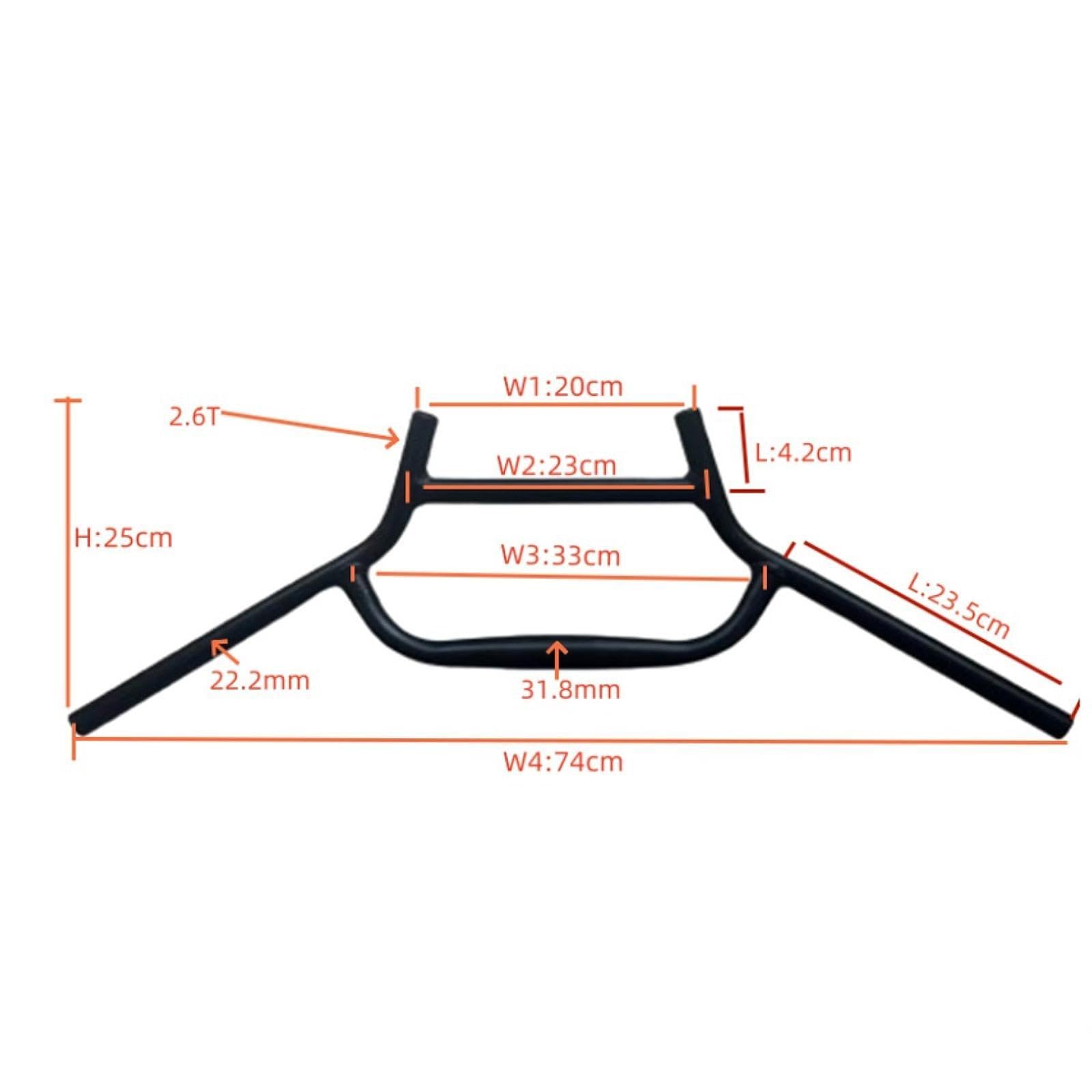 Guidon VTT en Alliage d'aluminium qualité supérieure, Robuste et Professionnel, Accessoire Remplacement pour vélo.