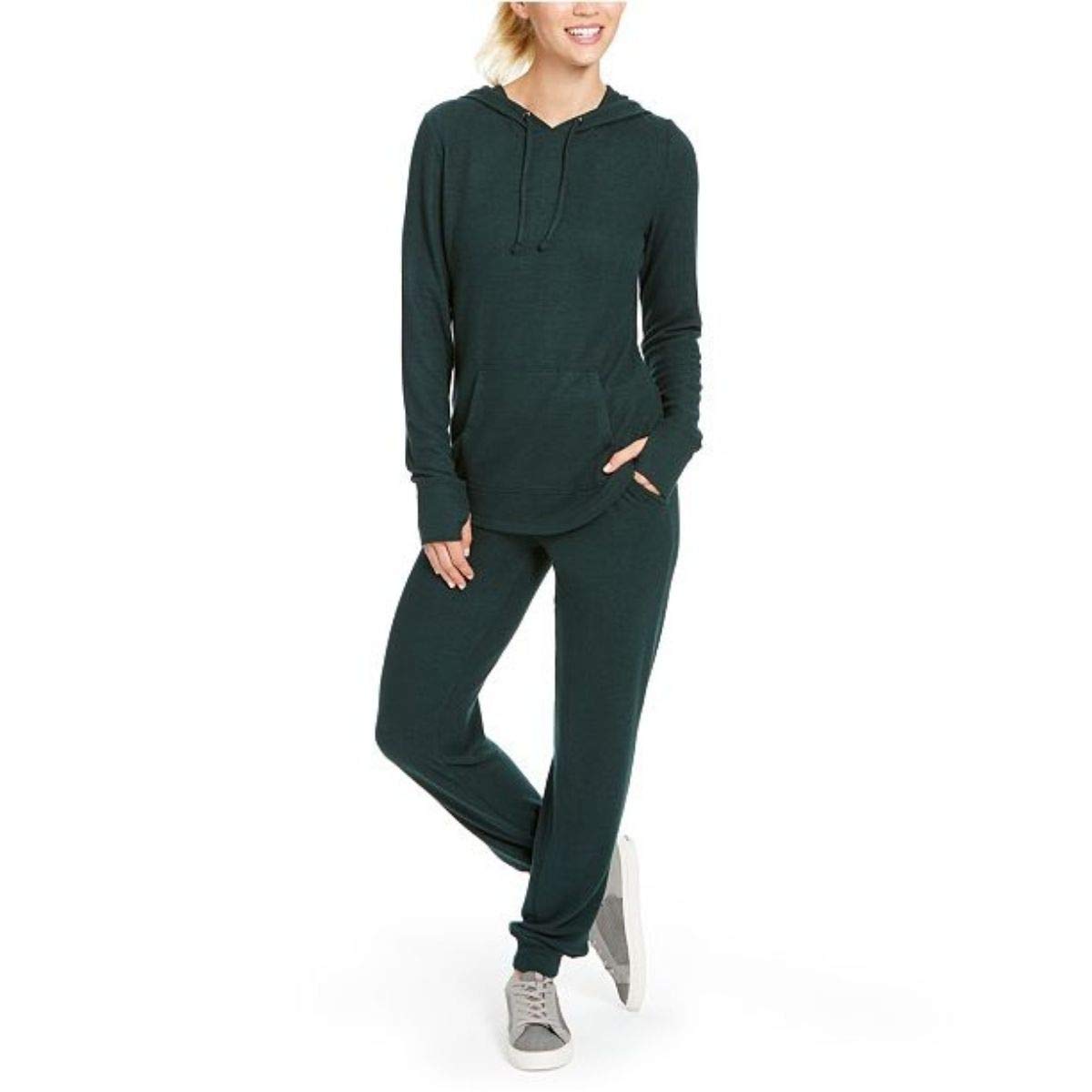 IdeologyMushy-Knit Joggers, Deep Pine - Small
