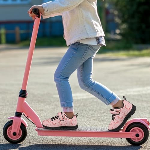 Kids Animal Print Shoes for Girls School Single Buckle Sneakers Breathable Lightweight Walking Running Shoes4