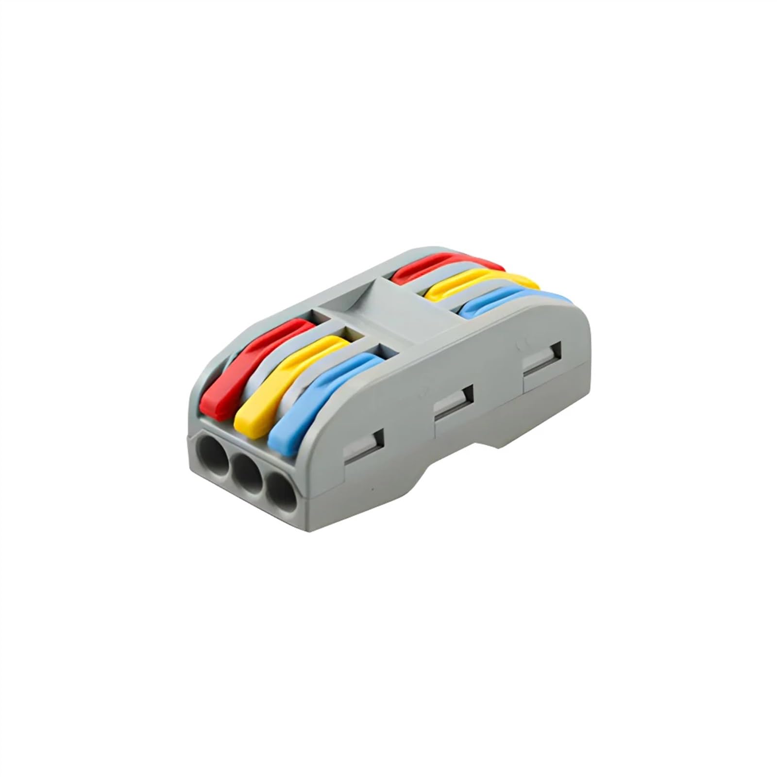 Morsettiera connettore cavo veloce da 50 pezzi 222 Conduttore in filo di plastica con giunzione a molla compatta universale(222-T)