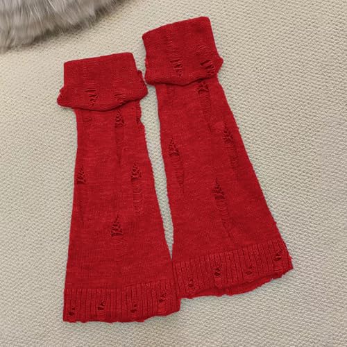 Image of SherryDC Womens Y2k Knit Leg Warmers Harajuku Japanese Long Boot Socks Kawaii Lolita Winter Leg Cover