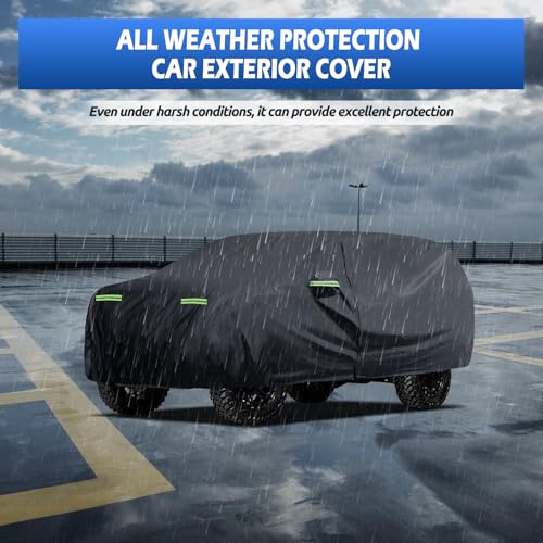 Image of Waterproof Car Cover Custom Fit for Chevy Suburban 1973-2026, Migaven Full Exterior Cover Sun Rain Protection with Door Zipper and Cotton Lining