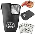 BBQ Blanket for Resting Meat, Insulated Brisket Bag for Turkey, Pork Shoulder & Brisket, Grill Smoker Accessories, Gifts for Men, Dad, BBQ Lovers, Christmas Gifts Stocking Stuffers (21 Inch, Black)