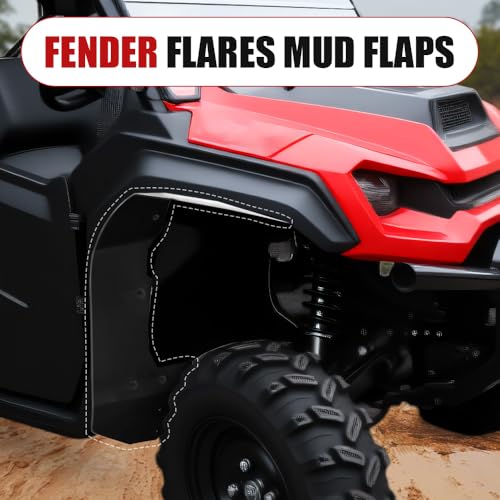 Image of Fender Flares Mud Flaps for Honda Pioneer 1000-5 2016-2025,2PCS | Front Extended Mud Guards UTV Wider Fender Extensions for Honda Pioneer 1000 5 Accessories