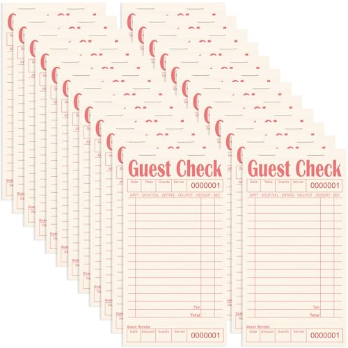 Bloc-notes pour serveur rose : fini les erreurs de commande avec ces 24 cahiers de table - 2