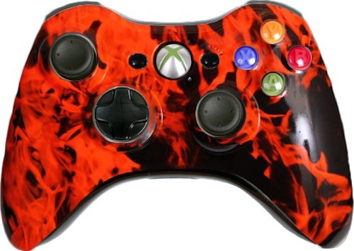 Custom Xbox 360 Controller - Orange Flame