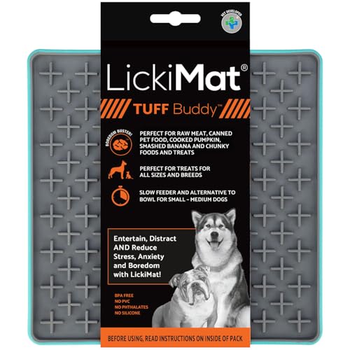 LickiMat Buddy Deluxe - 20 x 20 cm in rot oder türkis, Größe:small - 20 x 20cm, Farbe:türkis, 1 Stück (1er Pack)
