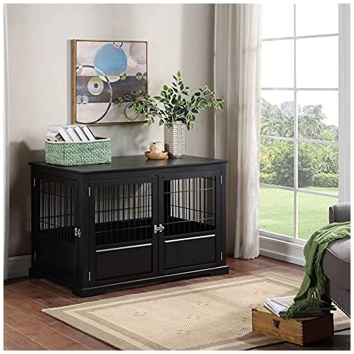 Zoovilla Fairview Framed Panel Design Triple Door Indoor Pet Crate with