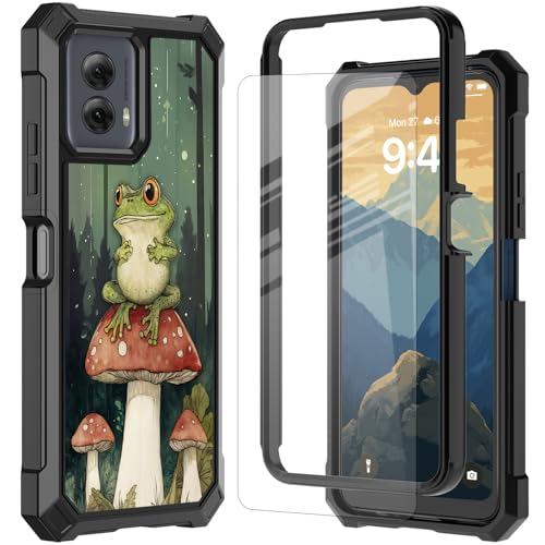 Coque Moto G Power 5G 2024 grenouille verte et champignon pour le quotidien