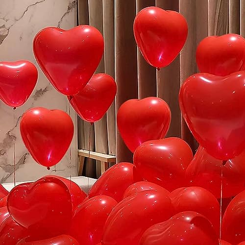 STIMULATE 10-inch red heart balloons