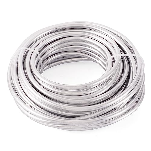 {Alambre Manualidades 5Mm Alambre PandaHall - Alambre de aluminio de 33 pies, 5 mm, para manualidades, manualidades, para hacer joyas (plata)
