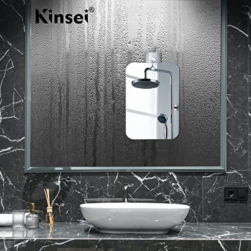 Kinsei Fogless Mirror For Shower, Fogless Shower Mirror For Shaving, Large Fogless Shower Mirror (11X7.48 Inch) With 2 Adhesive Hooks Lightweight Frameless Men Mirror For Shaving #TOP1