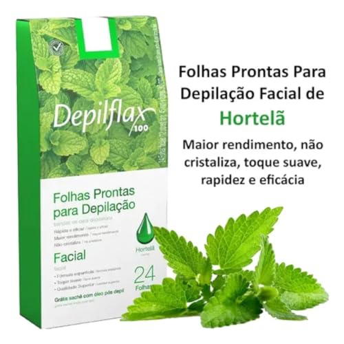 Folhas Prontas Para Depilação Hortelã Depilflax