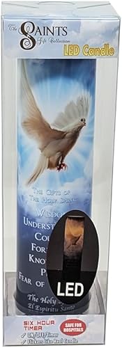 Miniatura 5 de Vela de oración devocional sin llama LED azul del Espíritu Santo