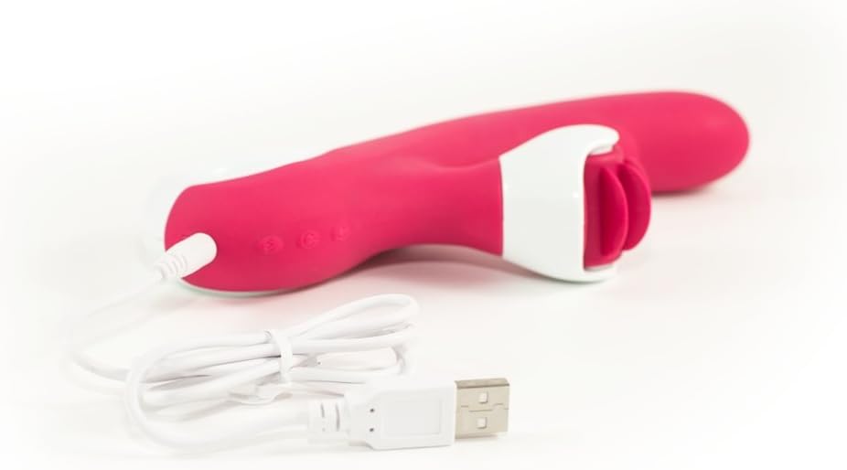 Vibrador conejito Lyo, con lenguas de silicona giratorias que ...