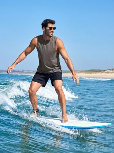 Image of PINSPARK Men's Tank Tops Quick Dry Summer Workout Muscle Shirt Athletic Casual Sleeveless Shirts for Bodybuilding Beach Gym