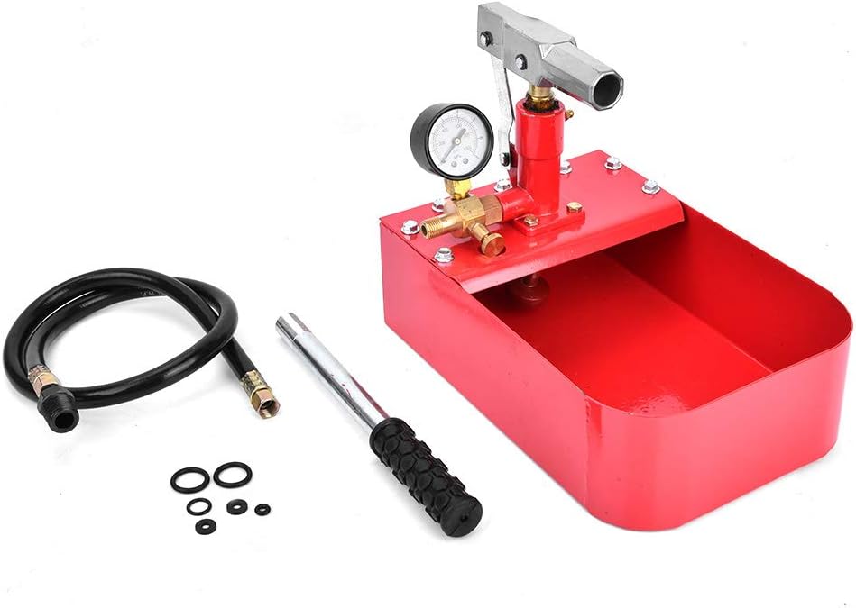 1000PSI 7MPa High Pressure Manual Powered Hydraulic Pump Test Pump Manual Push Testing Hand Tool Pipe Valve Pressure Tester Hydraulic Testing
