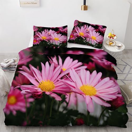 Parure de lit 90x190 blanche à fleurs pour créer une chambre d'ado printanière et fraîche