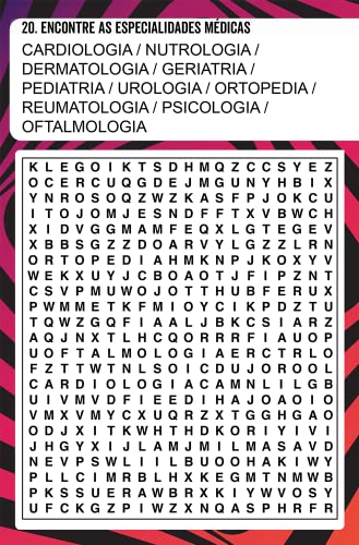 Livro Caça-Palavras 24: Nível Fácil/ Médio - Animais, comidas, esportes e muito mais!