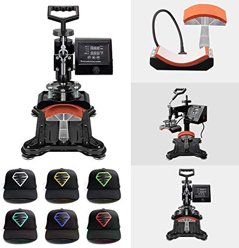 Heat Press Machine 15x15 inch 5 in 1 T-Shirt Digital Printing Transfer Sublimation Machine 1100W with Clothes, Mug, Hat/Cap, Plate Press