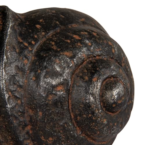 Image of Creative Co-Op Decorative Distressed Cast Iron Snail Bookends, Antique Black Finish