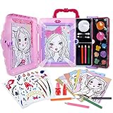 Light Up Tracing Pad Coloring Drawing Board Princess Painting Art Set with Portable Case Toys for 4 5 6 7 8 Year Old Girls