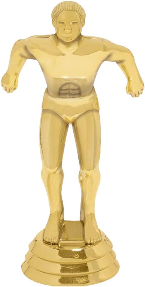 6" Gold Male Swimming Trophies - Custom Swim Trophy Awards