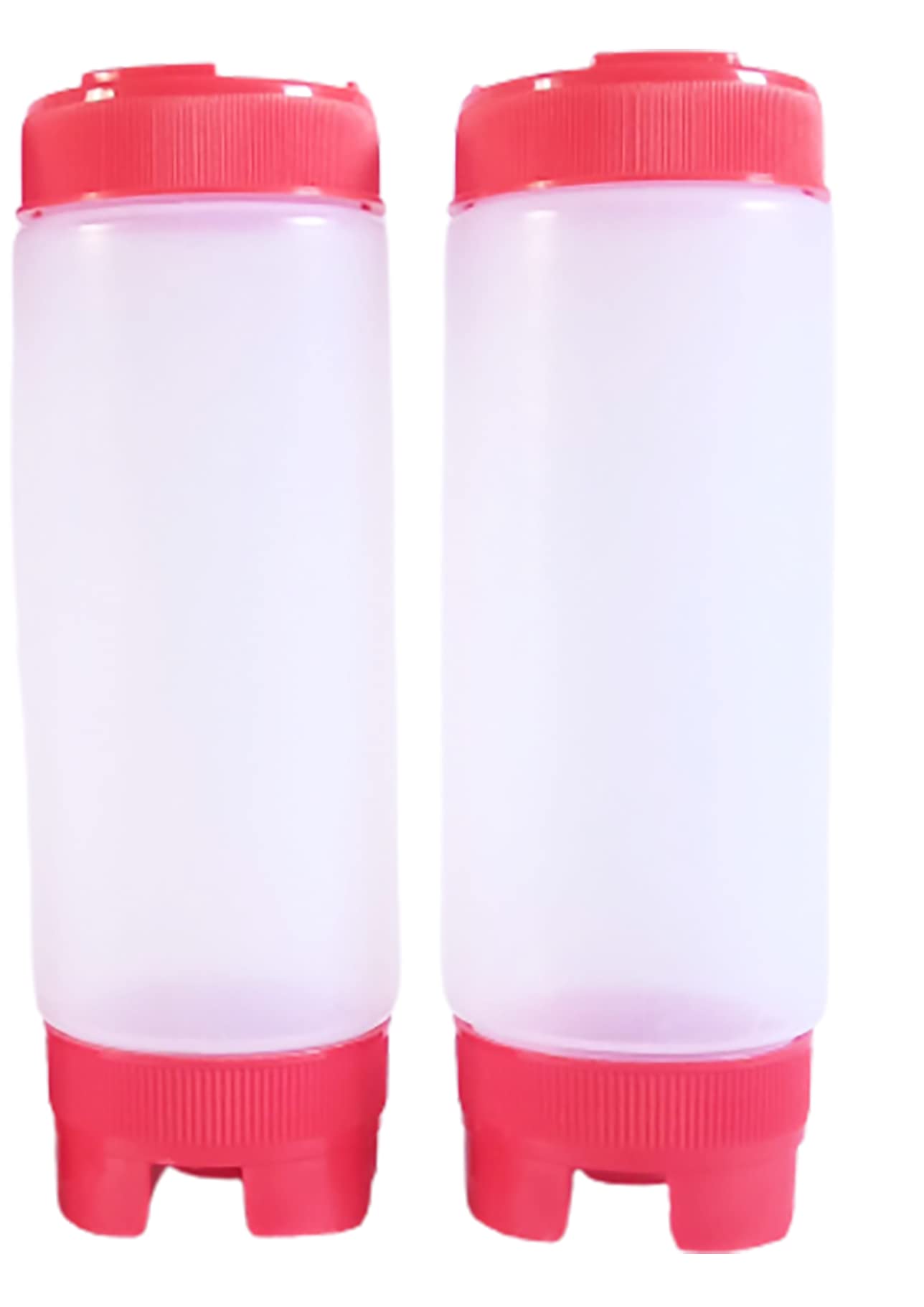 Bakers Pardise FIFO Low density polyethylene Squeeze Bottle with Refill and Dispensing Lids, Perfect for Restaurants, Catering, and Food Trucks, Home Clear Plastic Squeeze Sauce bottle-450ML Pack of 2