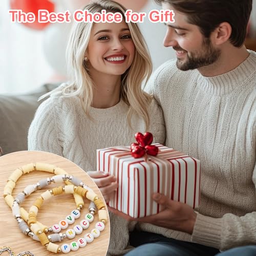 Miniatura 5 de Sutoug 1000 Piezas De Cuentas Con Letras Para Ensartar, Cuentas Redondas Acrílicas Con Letras Del Alfabeto De 4 X 7 Mm Para Joyería, Manualidades Diy, Pulseras, Collares Y Adornos - Blanco
