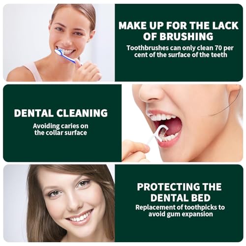 Image of Carrot - 3 in 1 Tooth Cleaning Fresh Dental Floss,Oral Care Teeth Flossing Thread Toothpicks Stick Set for Fresh, Healthy and Breath Gums (PACK OF 50)