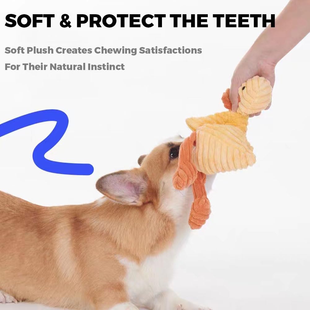 VIFINE 5 Pack Tough Dog Toys Stuffed Squeaky Dog Toys Assortment Value Bundle Dog Squeaky Toys Assortment Puppy Pet Mutt Dog Toy Dog Squeak Toy for Medium Large Dogs