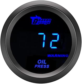 ETOPARS Universal Coche Medidor de Presión del Aceite 2 Pulgadas 52mm Aceite Presión Indicador Digital PSI Aceite Presión Medidor de Calibre Azul Luz Press Instrumentos