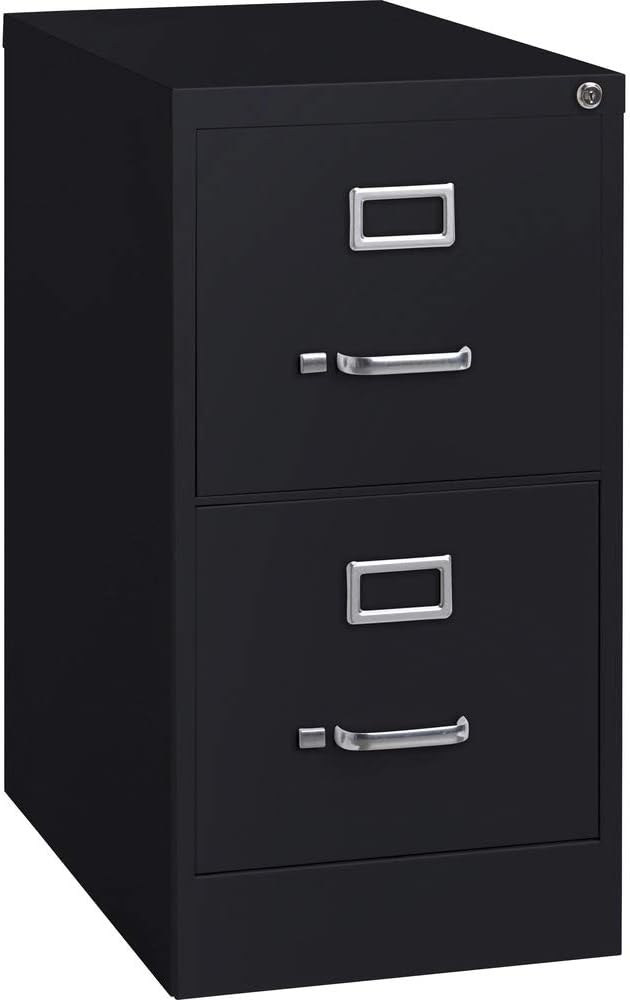 LLR42291 2-Drawer Vertical File, 15" x 22" x 28, Black