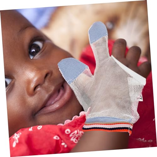 2pairs Sucking Finger Cots for Boys and Girls Gloves Stop Biting Boy Girl Thumb Sucking Guard Breathable Comfortable Care Products Random Color3